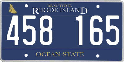 RI license plate 458165