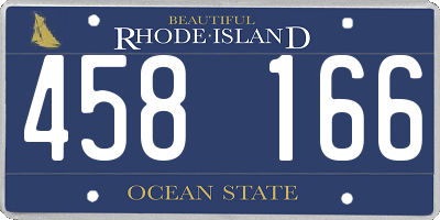RI license plate 458166