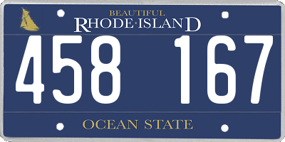 RI license plate 458167