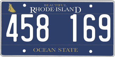 RI license plate 458169