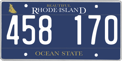 RI license plate 458170