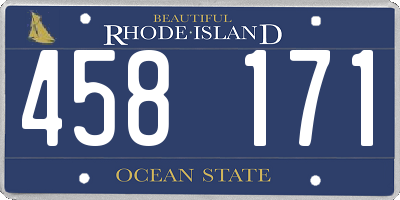RI license plate 458171