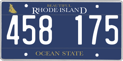 RI license plate 458175