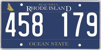 RI license plate 458179