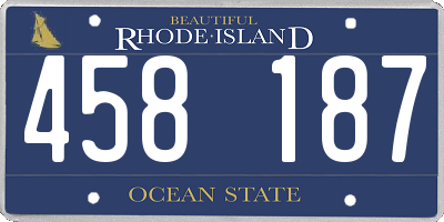 RI license plate 458187