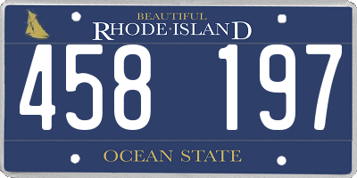 RI license plate 458197