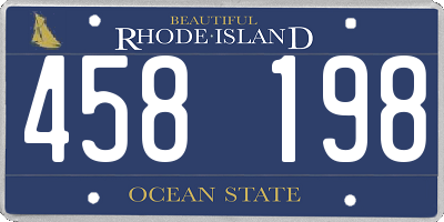 RI license plate 458198