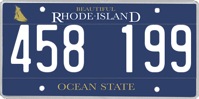 RI license plate 458199