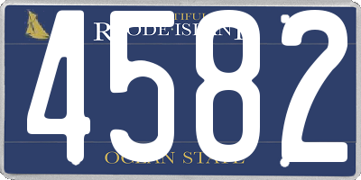 RI license plate 4582