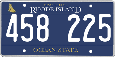 RI license plate 458225