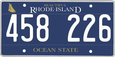 RI license plate 458226