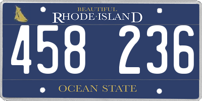 RI license plate 458236