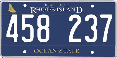 RI license plate 458237