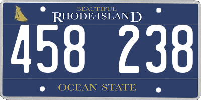 RI license plate 458238
