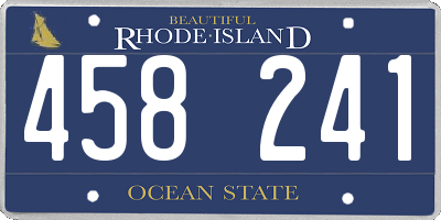 RI license plate 458241