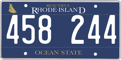 RI license plate 458244