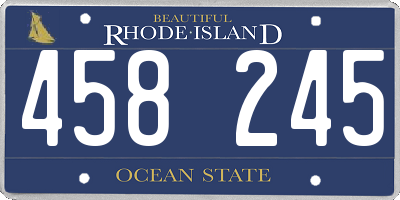 RI license plate 458245