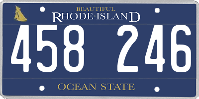 RI license plate 458246