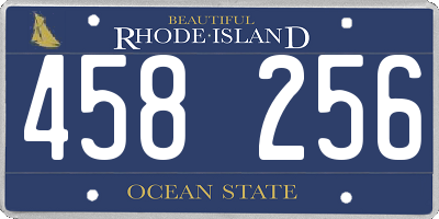 RI license plate 458256