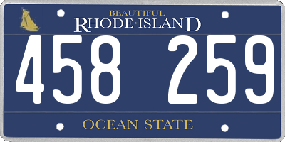 RI license plate 458259