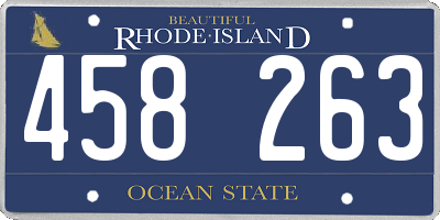 RI license plate 458263