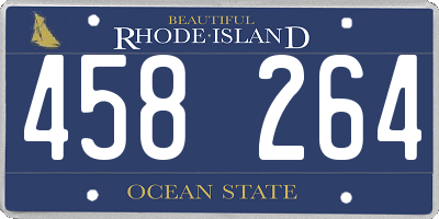 RI license plate 458264