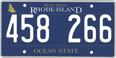 RI license plate 458266