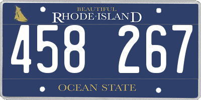 RI license plate 458267