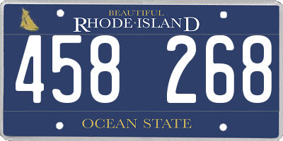 RI license plate 458268
