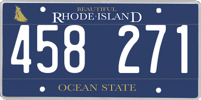 RI license plate 458271
