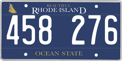 RI license plate 458276