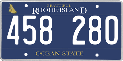 RI license plate 458280