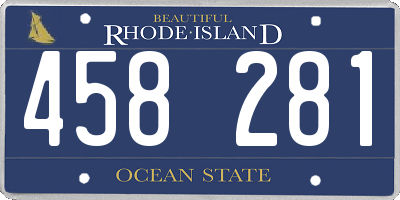RI license plate 458281