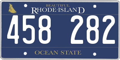 RI license plate 458282