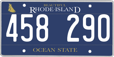 RI license plate 458290