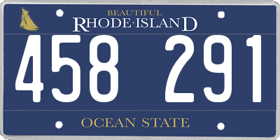 RI license plate 458291