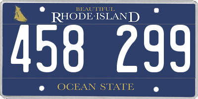 RI license plate 458299