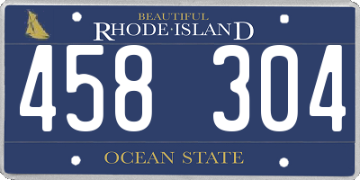 RI license plate 458304