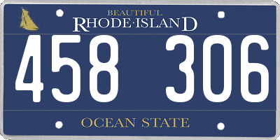 RI license plate 458306