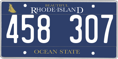 RI license plate 458307