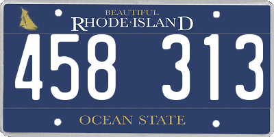 RI license plate 458313