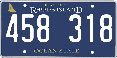 RI license plate 458318