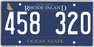 RI license plate 458320