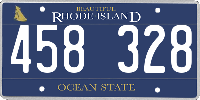 RI license plate 458328