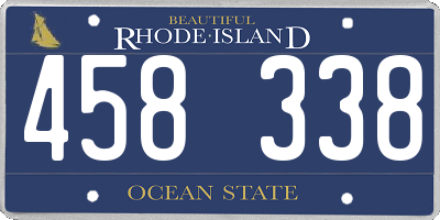 RI license plate 458338