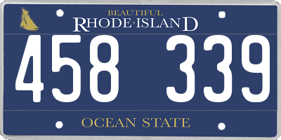 RI license plate 458339