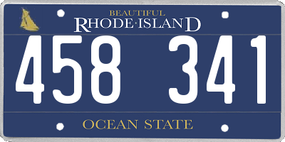 RI license plate 458341