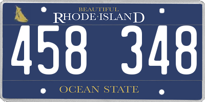 RI license plate 458348