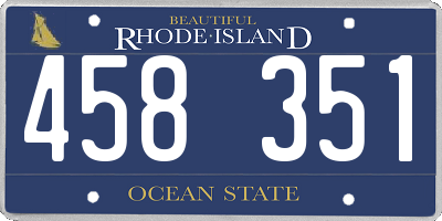 RI license plate 458351