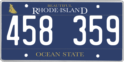 RI license plate 458359